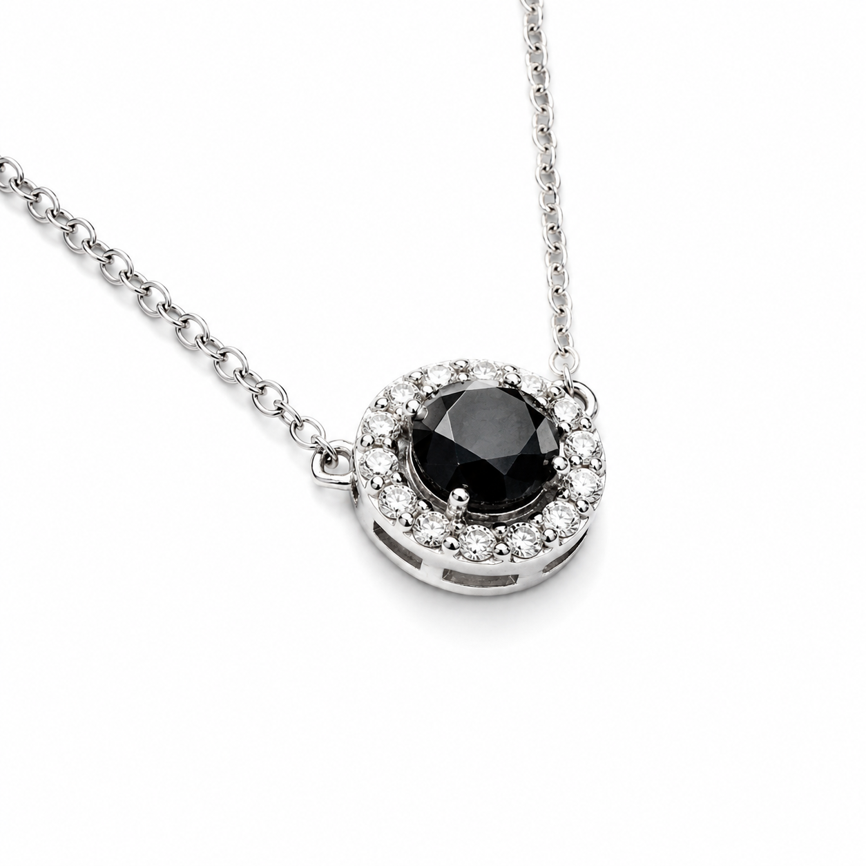 Pendentif con piedras preciosas y diamantes