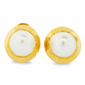 Aretes media perla y oro