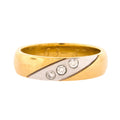 Anillo de boda con 3 diamantes