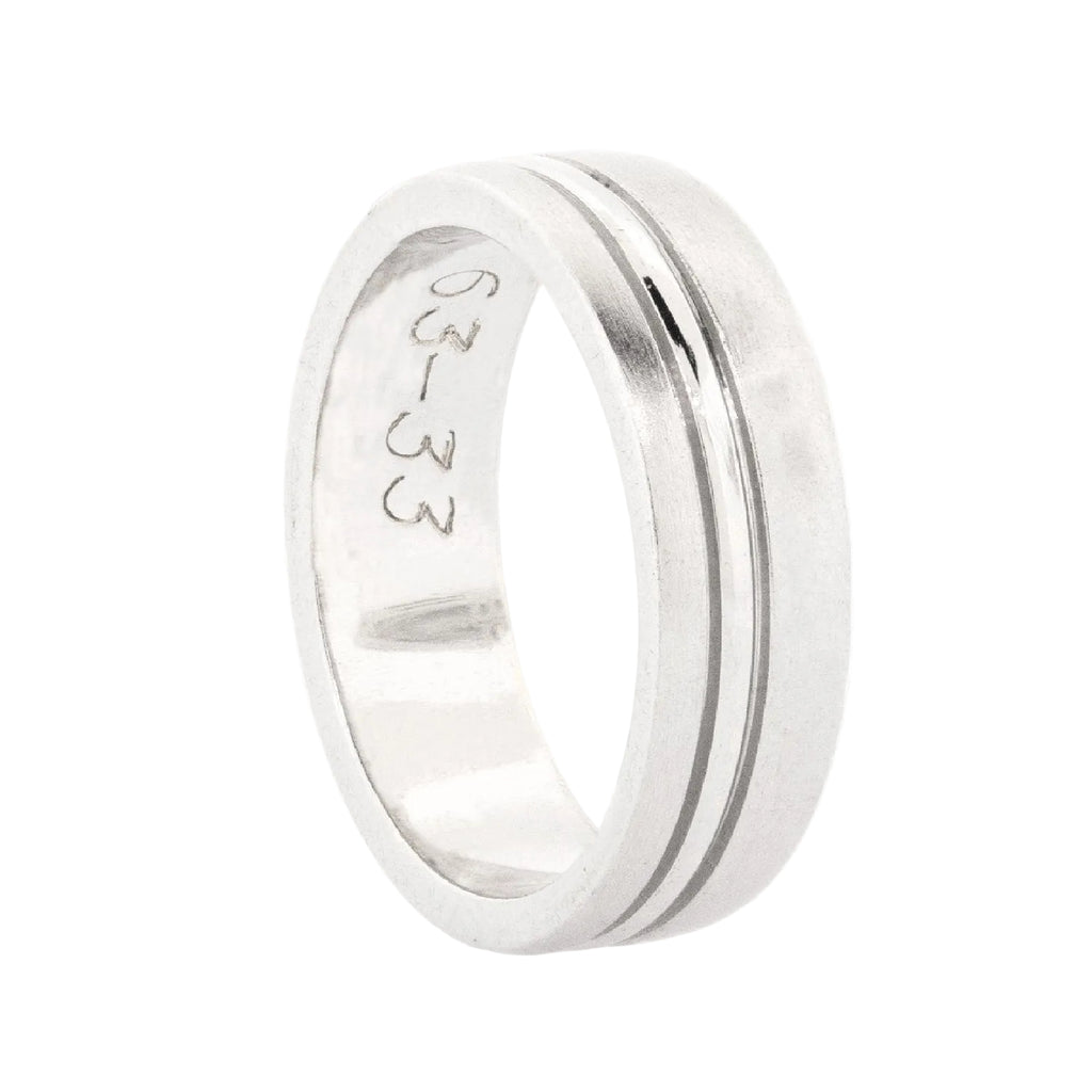 Anillo de boda doble canal