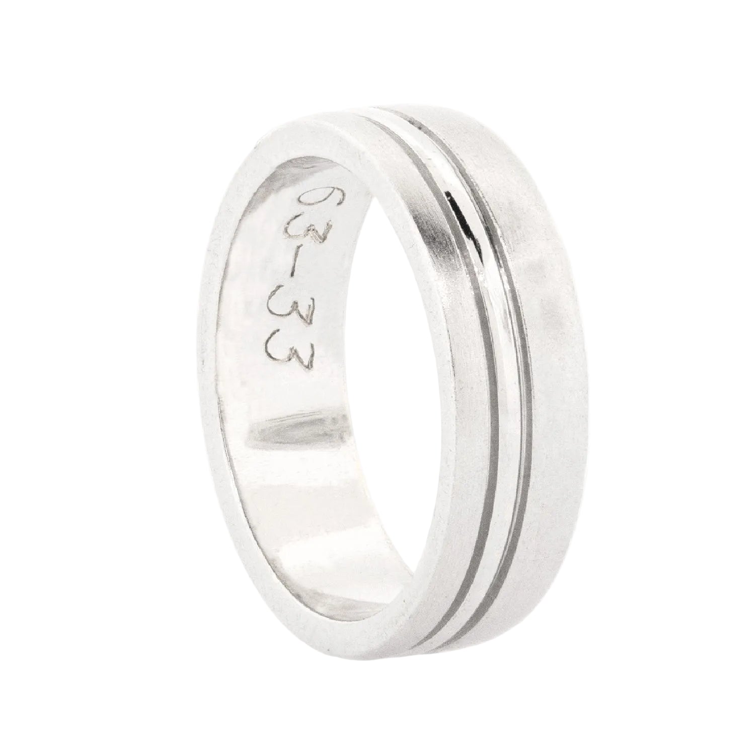 Anillo de boda doble canal