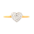 Anillo de corazón con circonias