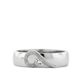 Anillo en oro blanco con diamante