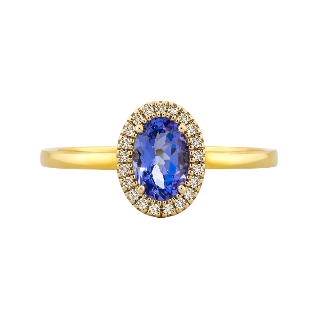 Anillo con tanzanita