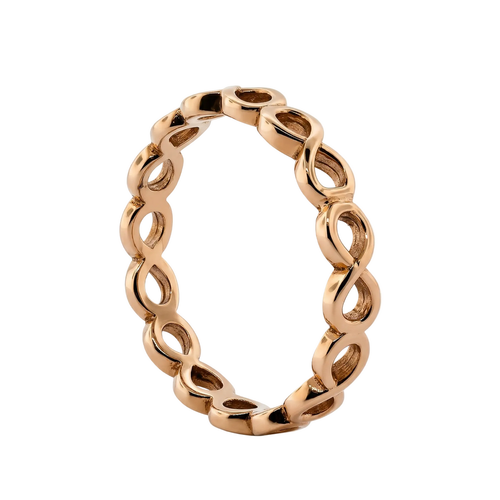 Anillo infinito en oro rosa