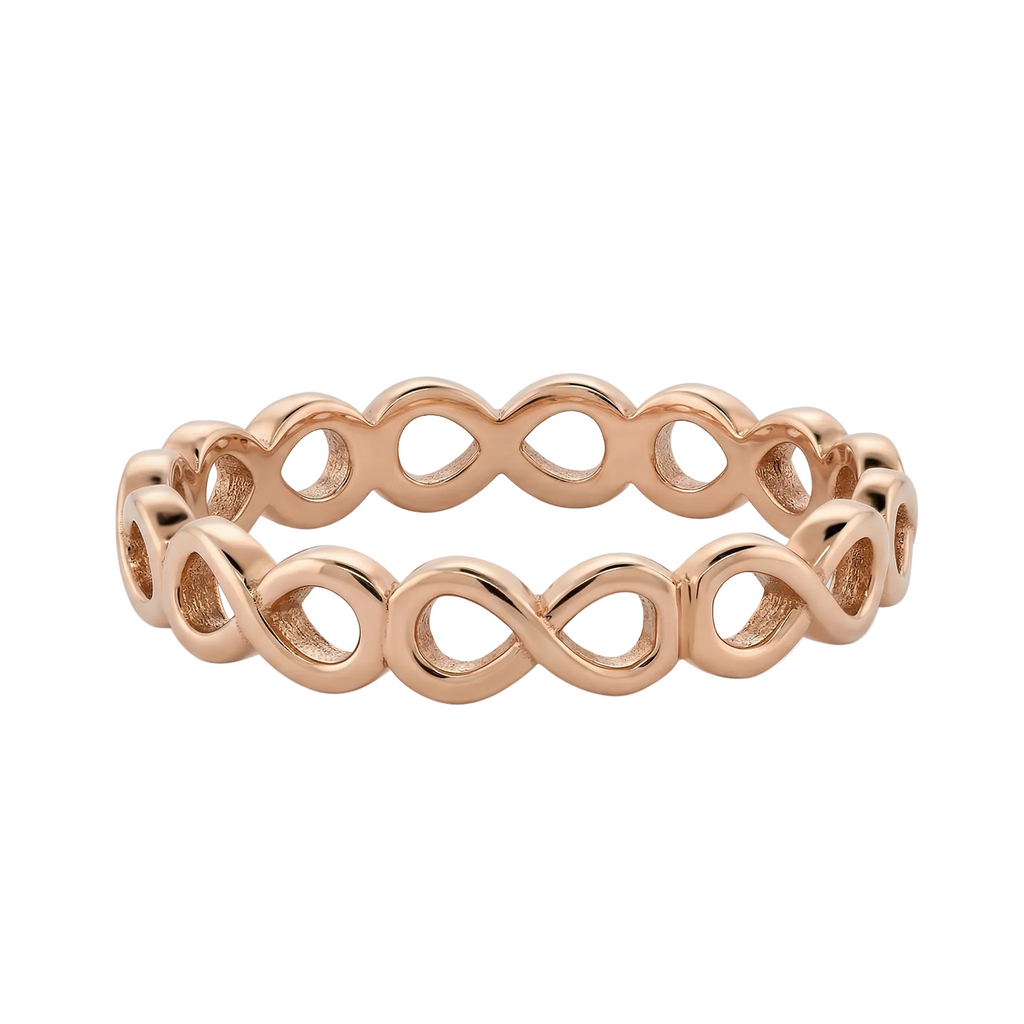 Anillo infinito en oro rosa