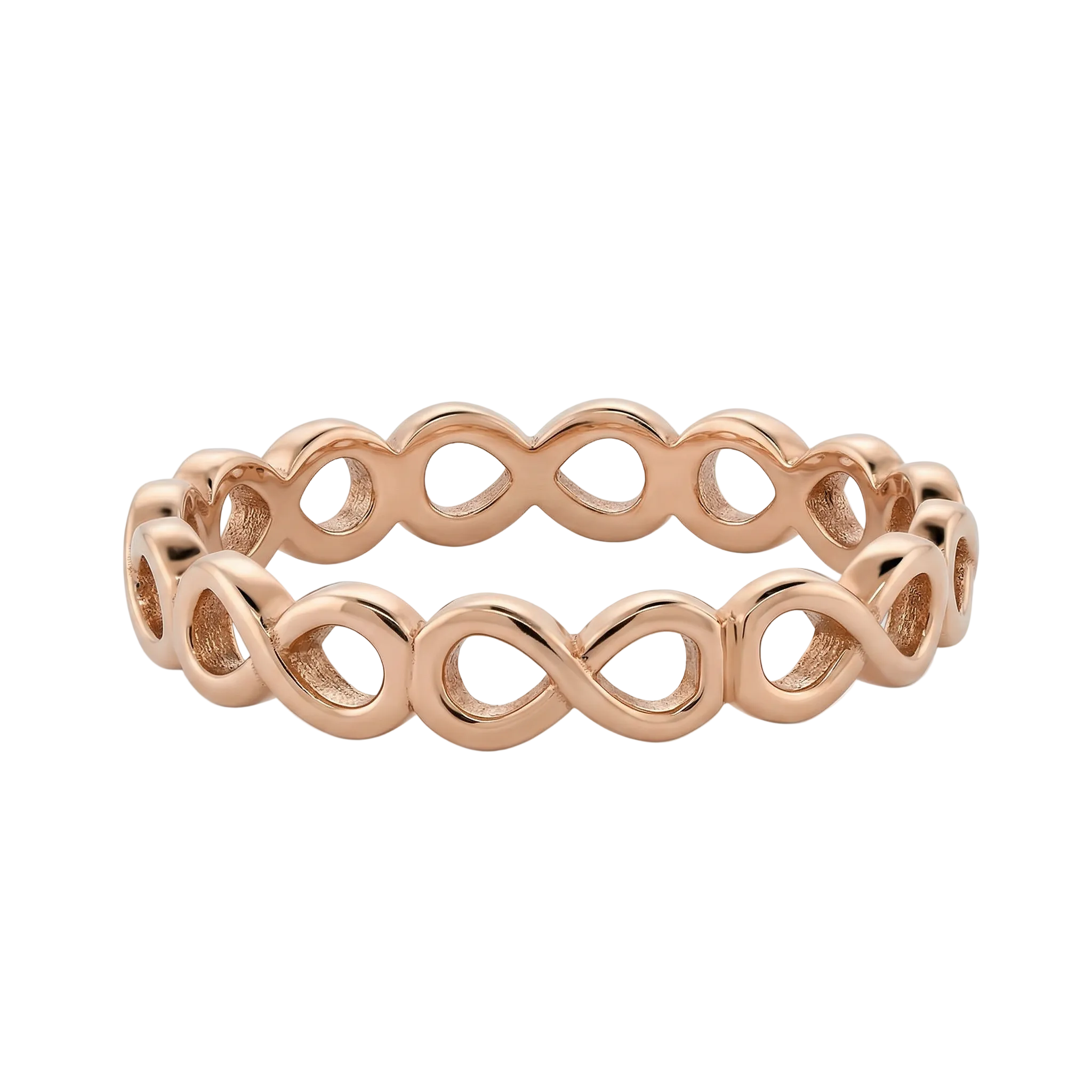 Anillo infinito en oro rosa