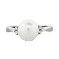 Anillo perla y diamantes