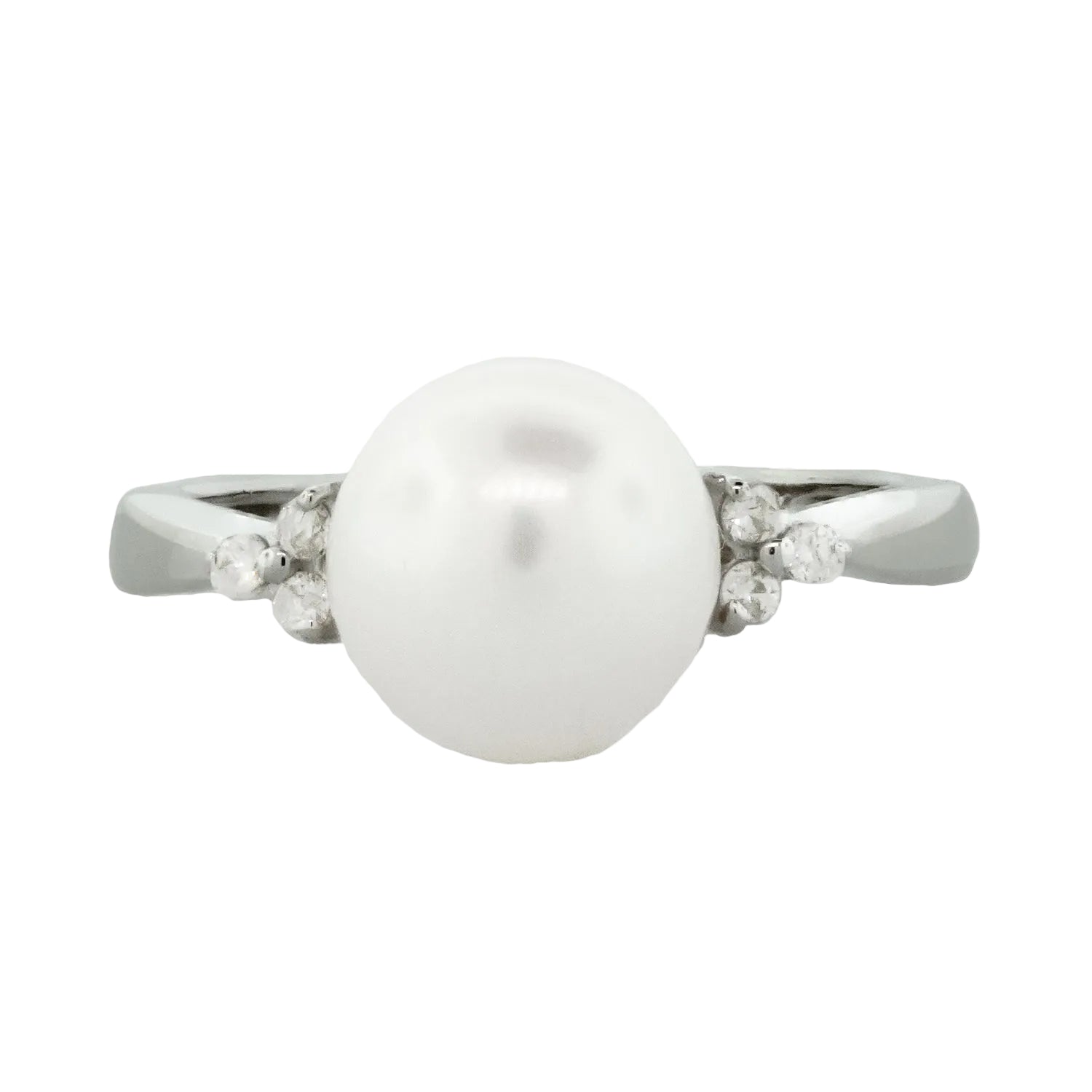 Anillo perla y diamantes