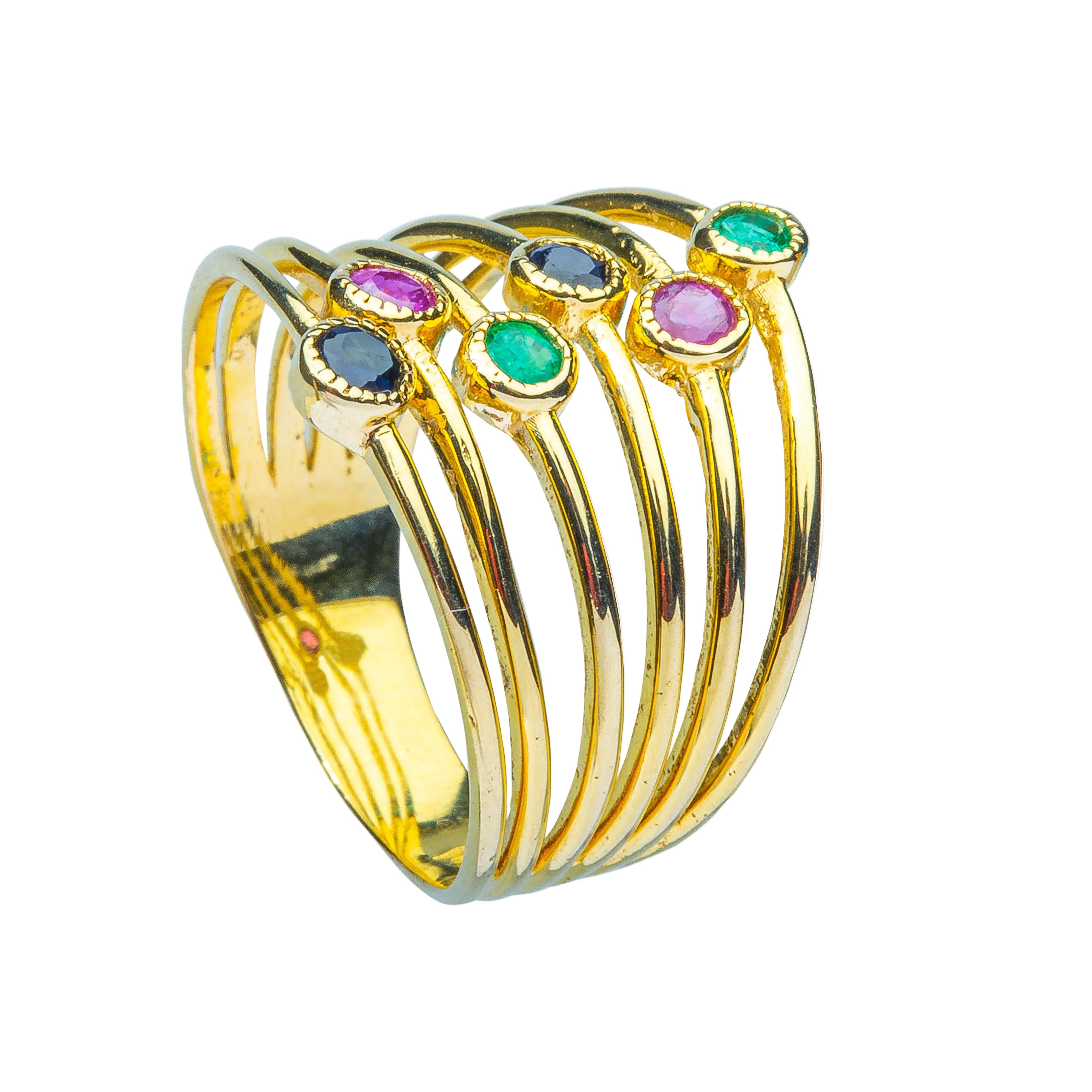Anillo piedras preciosas