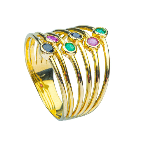 Anillo piedras preciosas