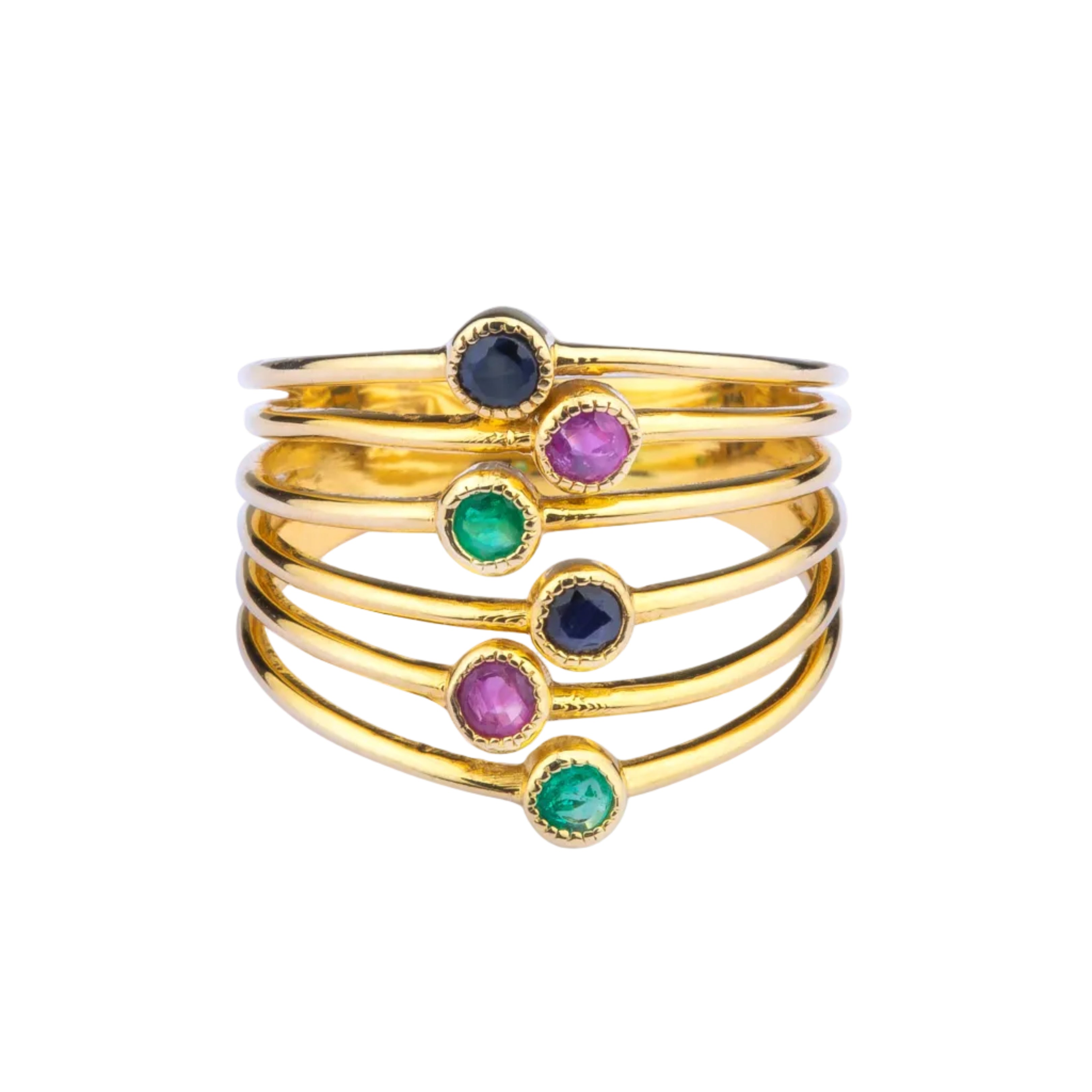Anillo piedras preciosas