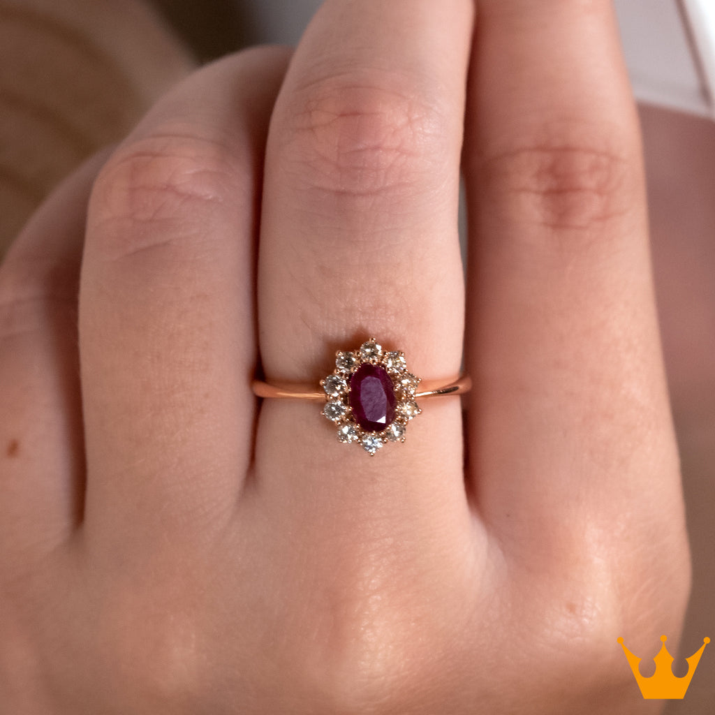 Anillo estilo princesa