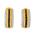 Aretes con zafiros y diamantes
