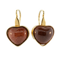 Aretes con turmalinas en forma de corazón