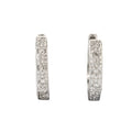 Aretes huggies con diamantes