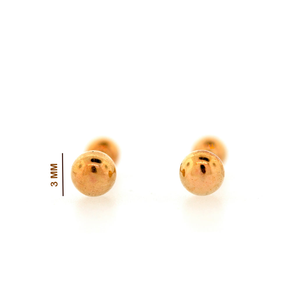 Broqueles de bolita 3 mm