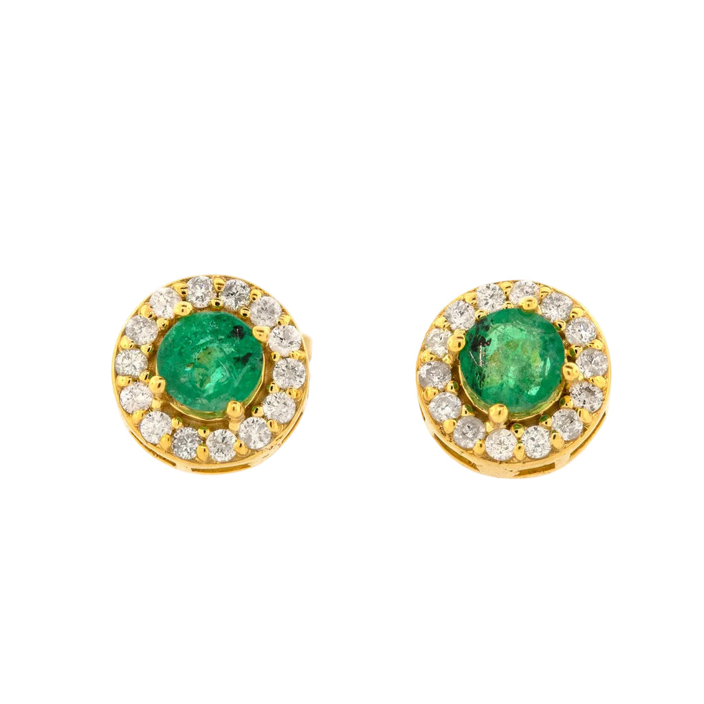 Broqueles de piedras preciosas con diamantes