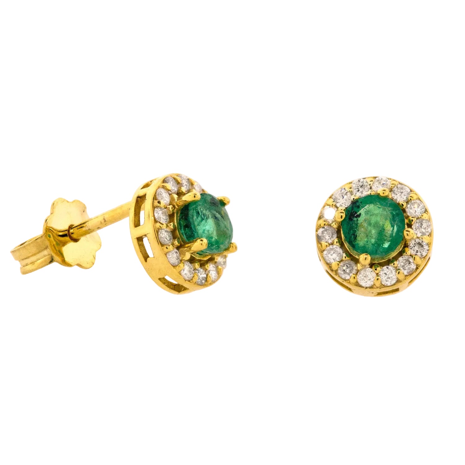 Broqueles de piedras preciosas con diamantes