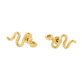 Broqueles serpiente en oro amarillo