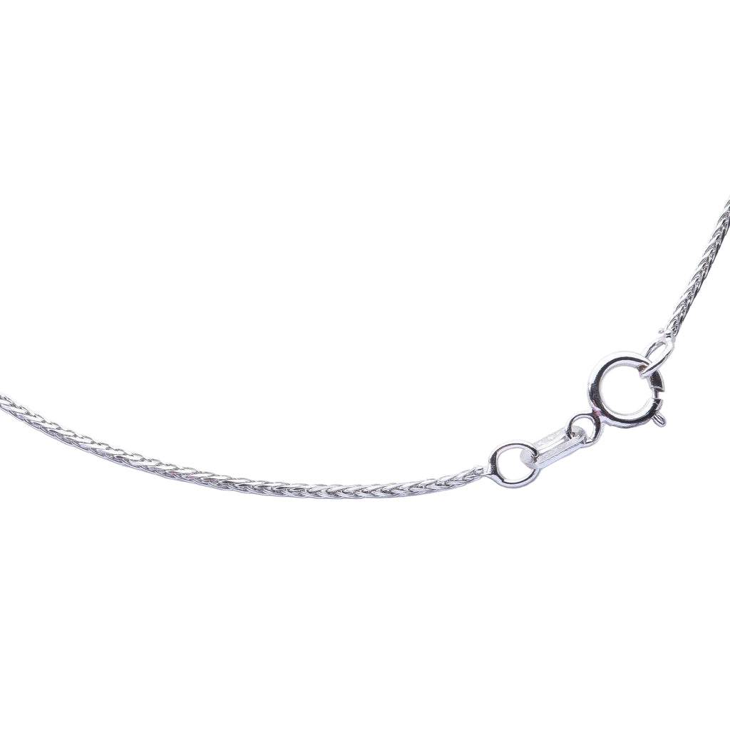 Cadena espiga oro blanco