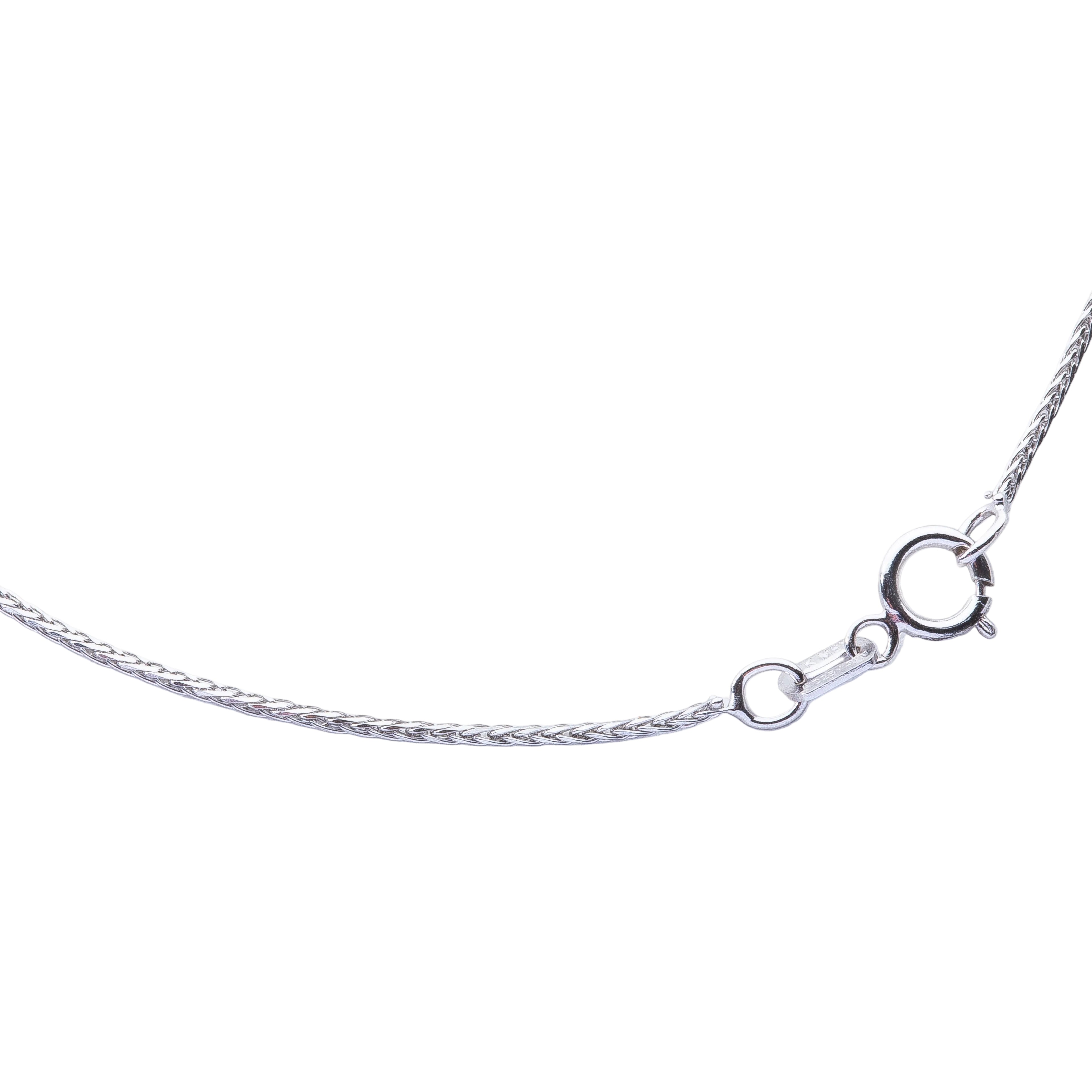 Cadena espiga oro blanco