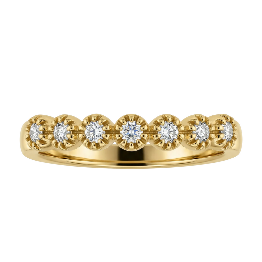 Churumbela en oro amarillo con 7 diamantes