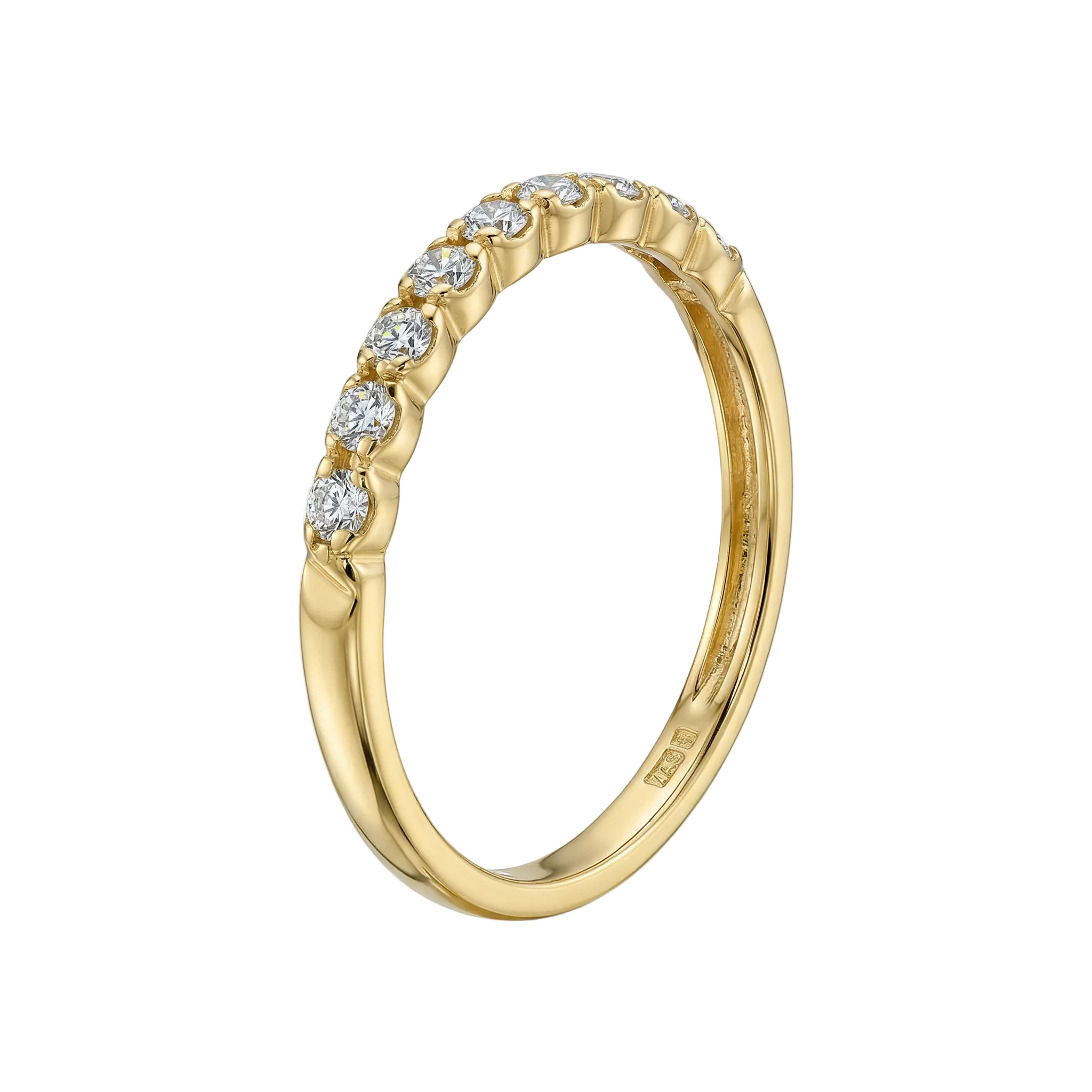 Churumbela oro amarillo diamantes engarzados