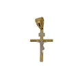 Crucifijo bicolor 14 K