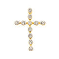 Cruz con diamantes delgada