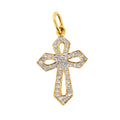 Cruz con diamantes angular
