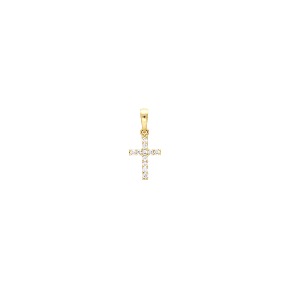 Cruz con circonias 14k