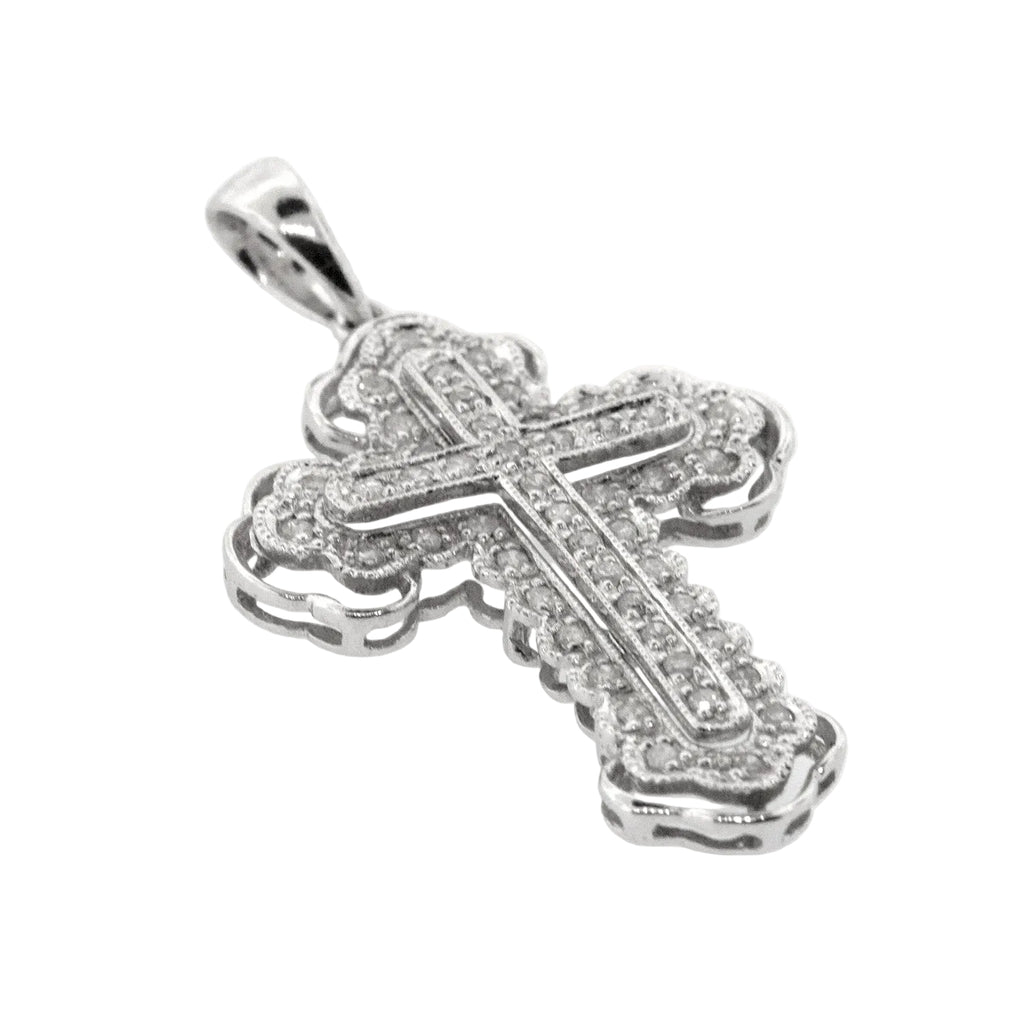 Cruz con diamantes tipo antiguo