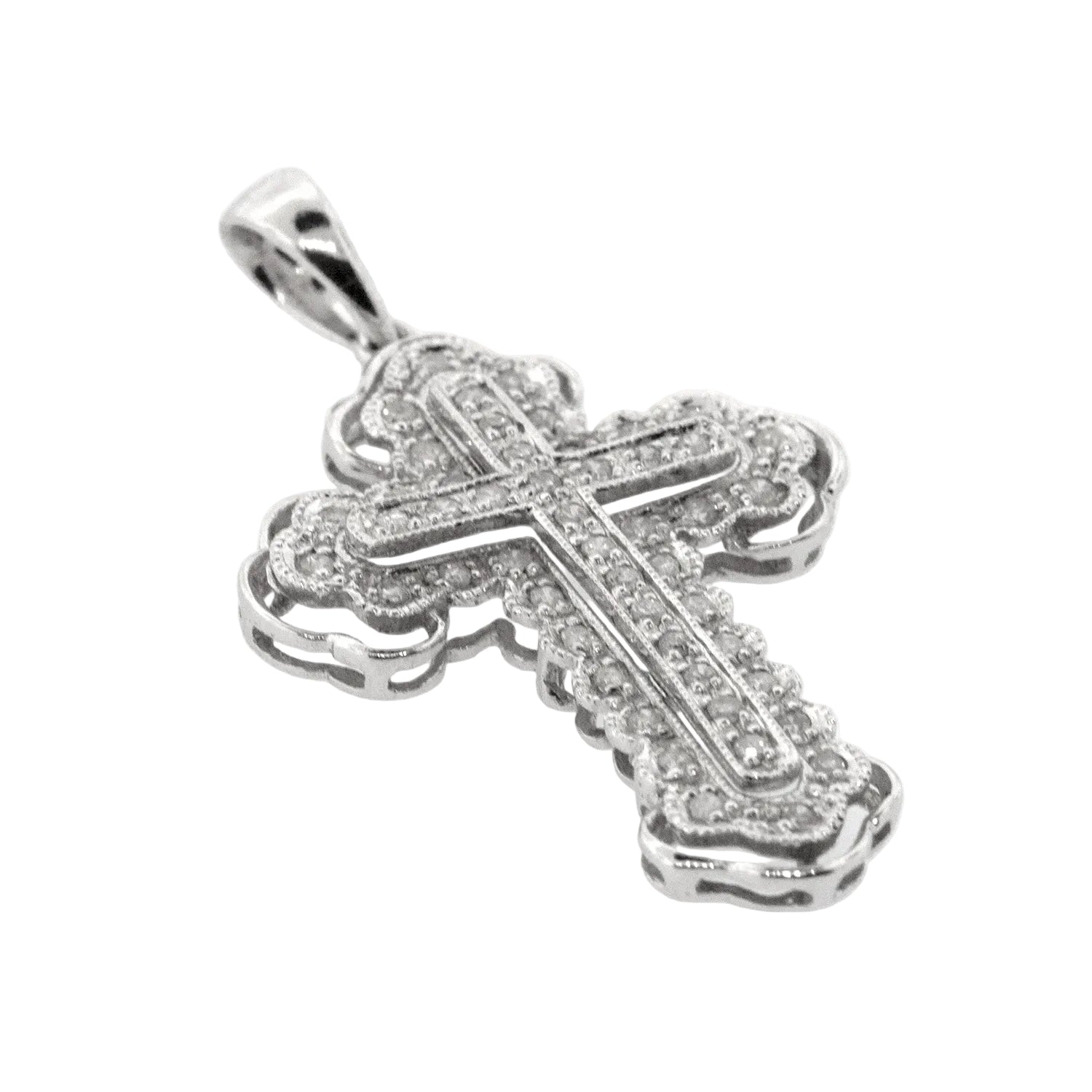 Cruz con diamantes tipo antiguo