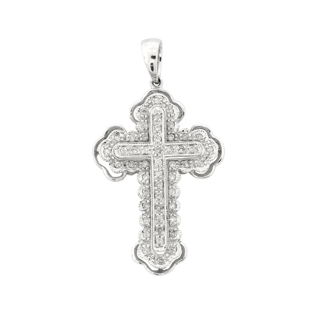 Cruz con diamantes tipo antiguo