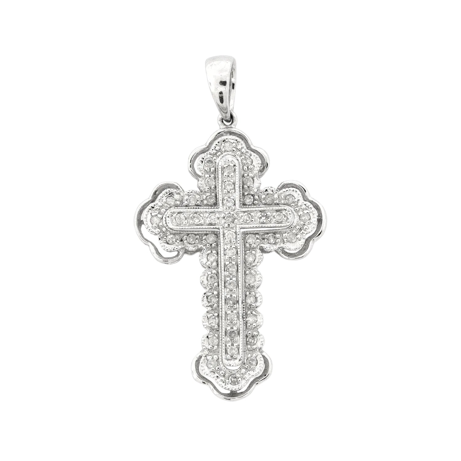 Cruz con diamantes tipo antiguo