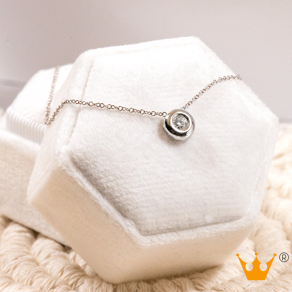 Pendentif con diamante biselado