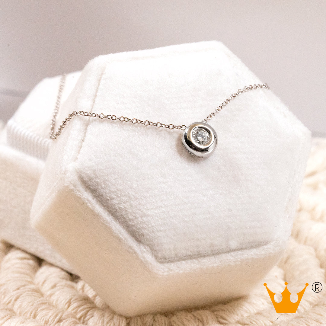 Pendentif con diamante biselado