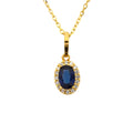 Dije de zafiro con diamantes