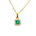 Dije de esmeralda con diamantes