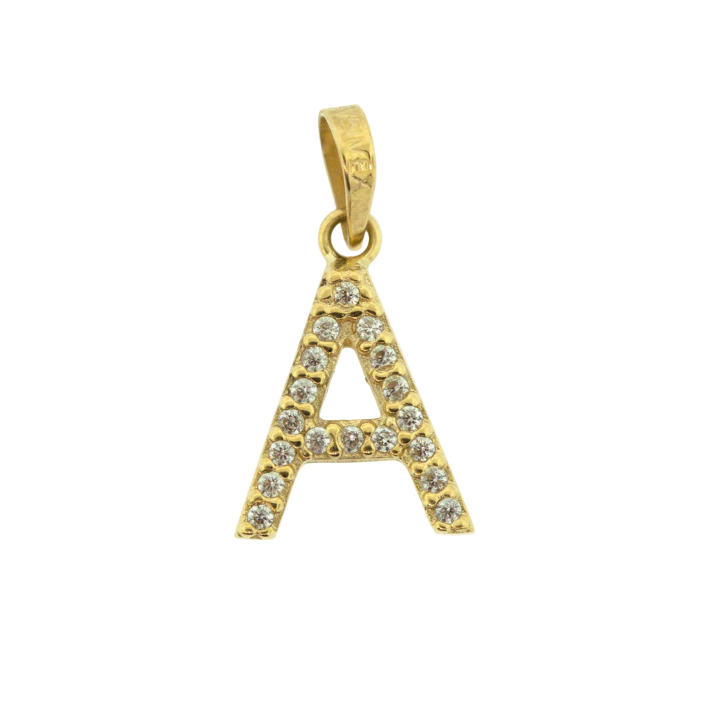 Iniciales de oro con circonias