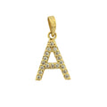 Iniciales de oro con circonias