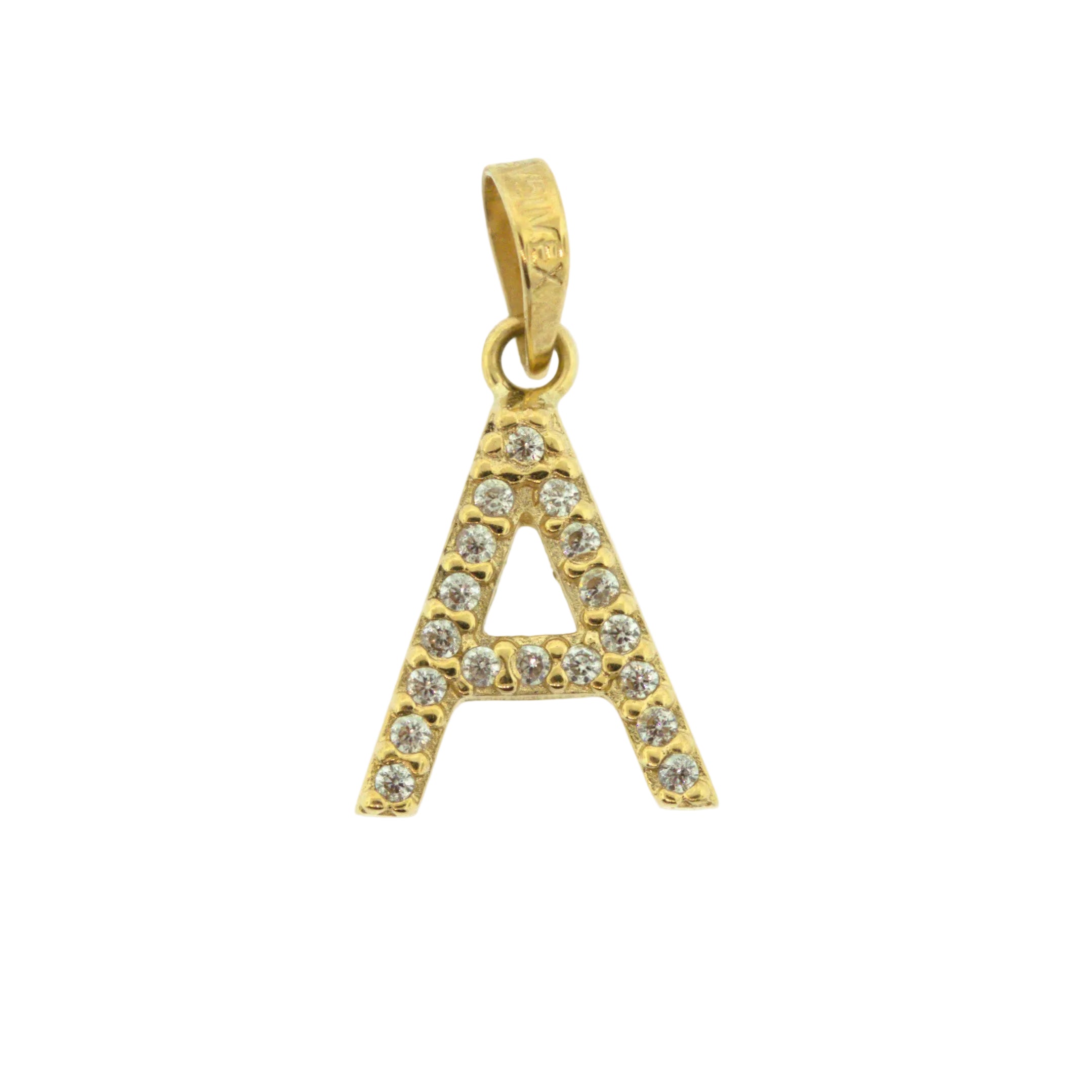 Iniciales de oro con circonias