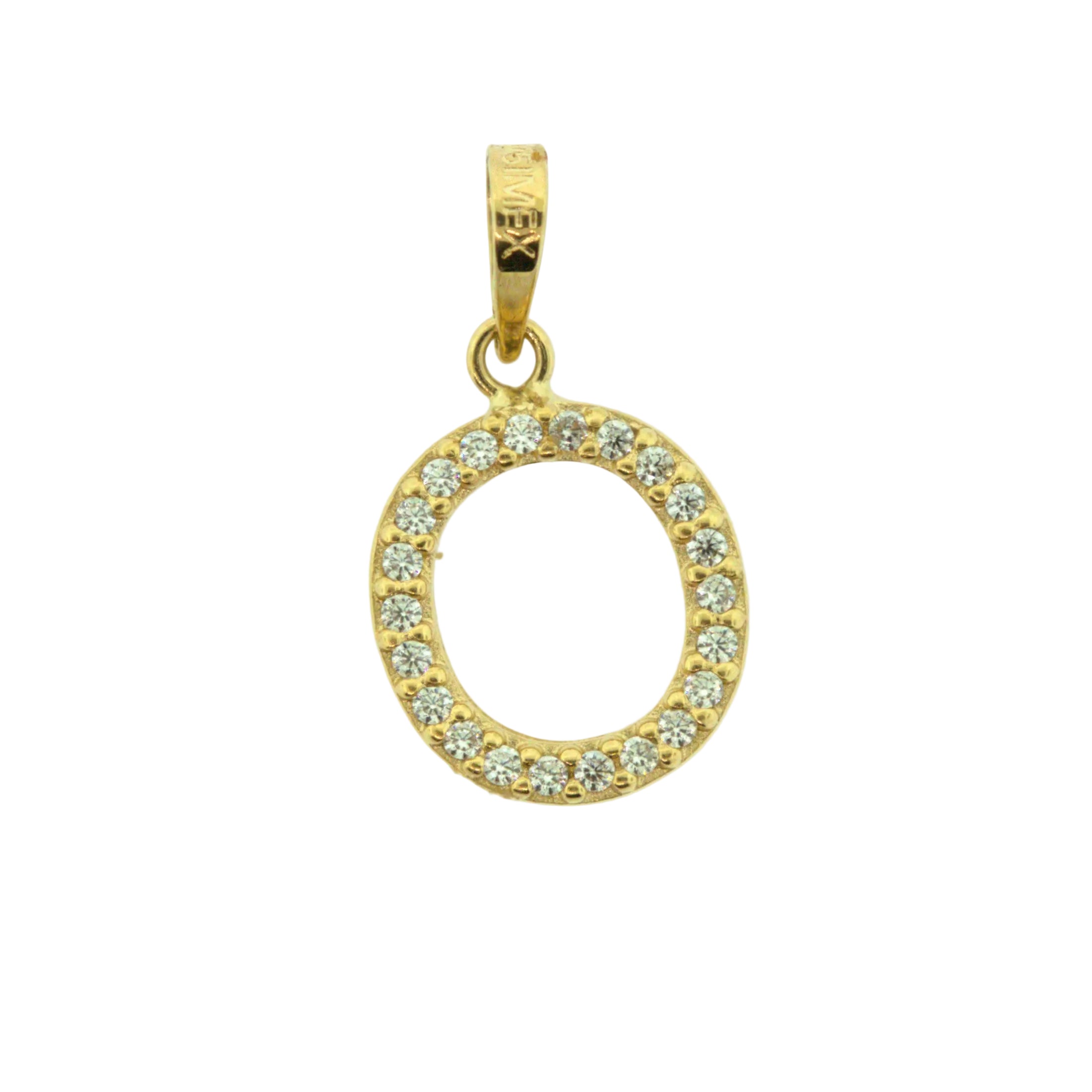 Iniciales de oro con circonias