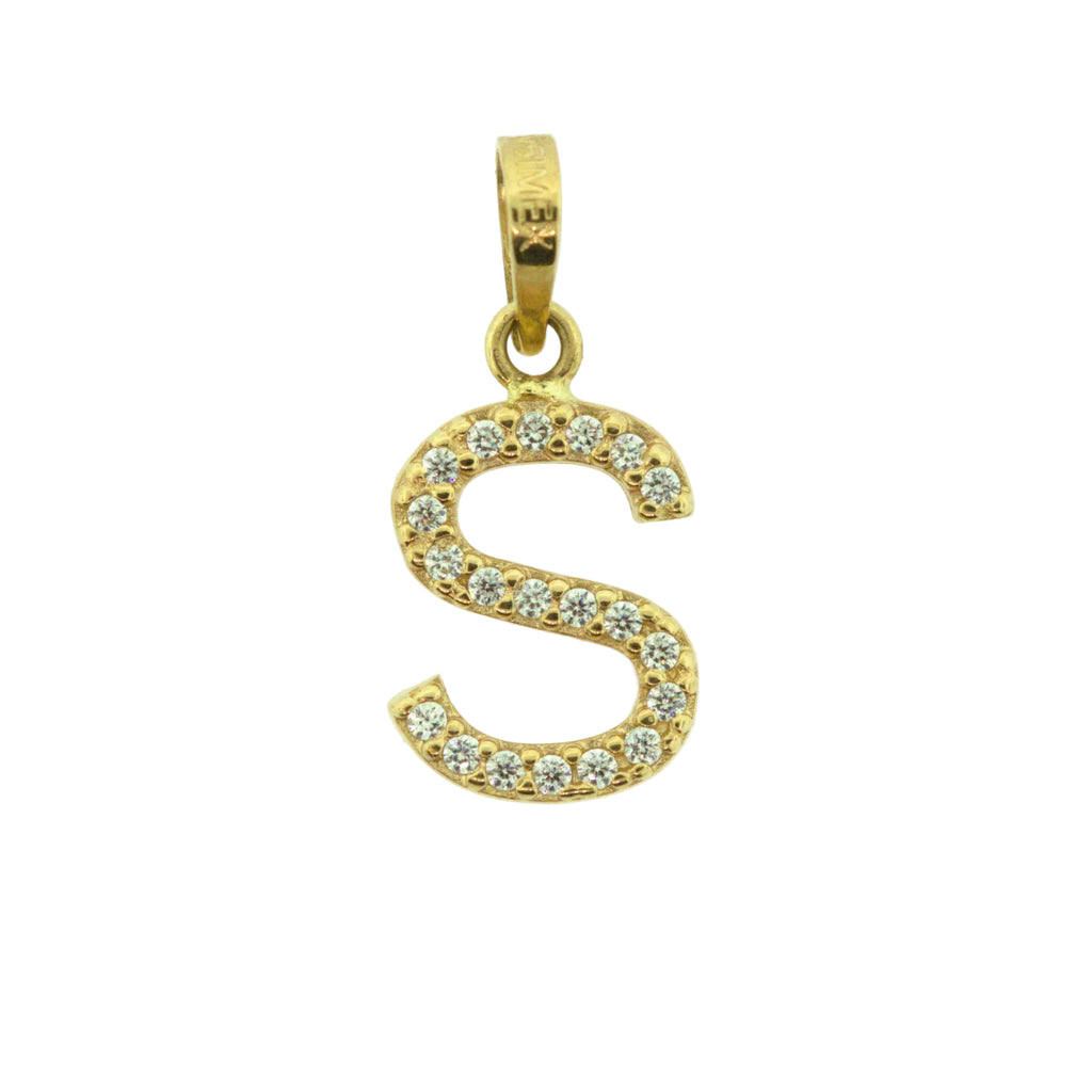 Iniciales de oro con circonias