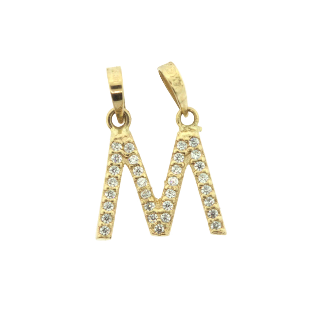 Iniciales de oro con circonias