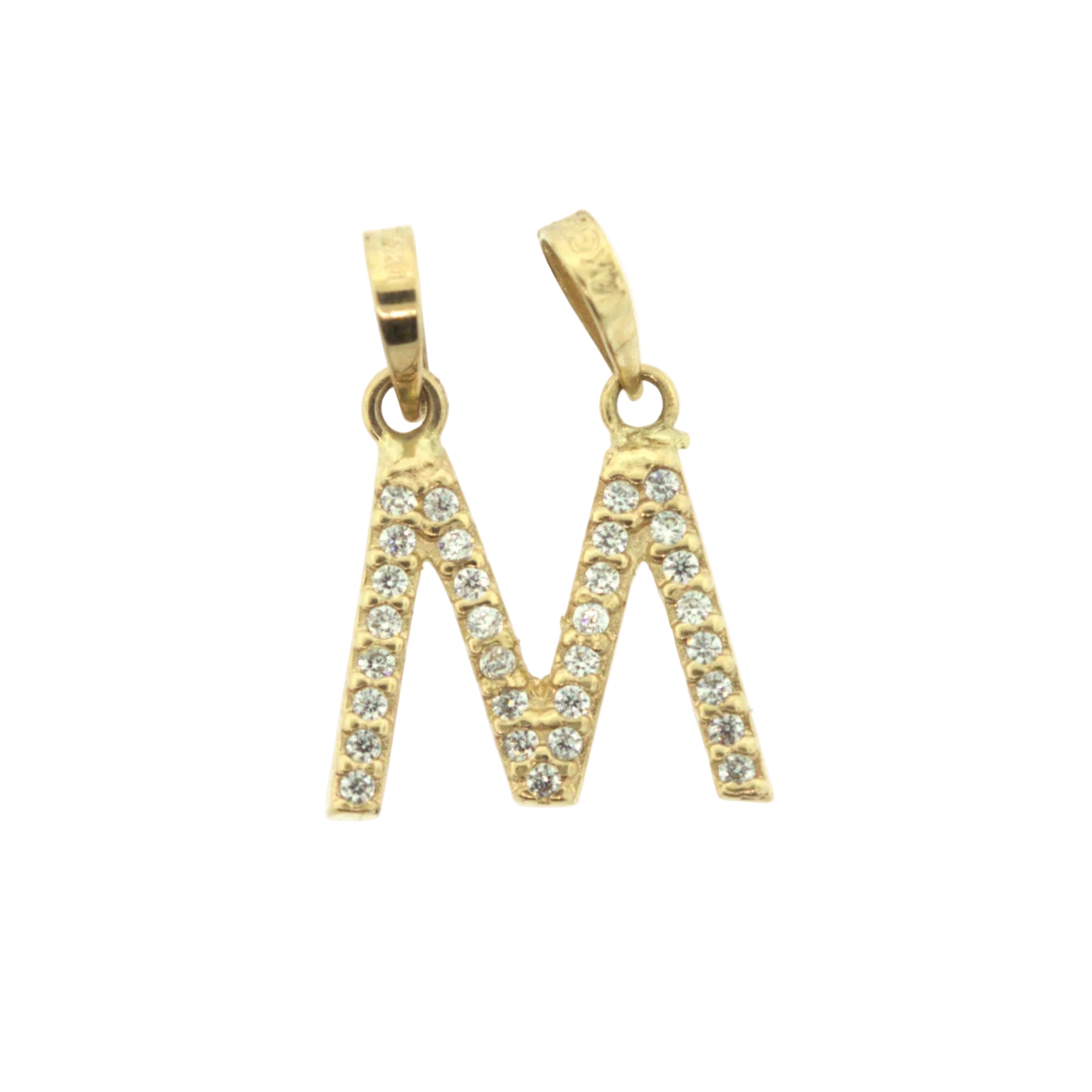 Iniciales de oro con circonias