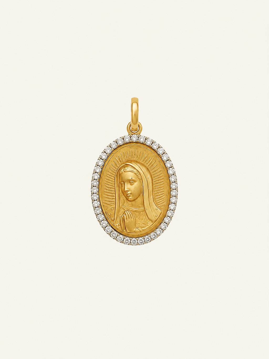 Medalla rostro de la Virgen de Guadalupe