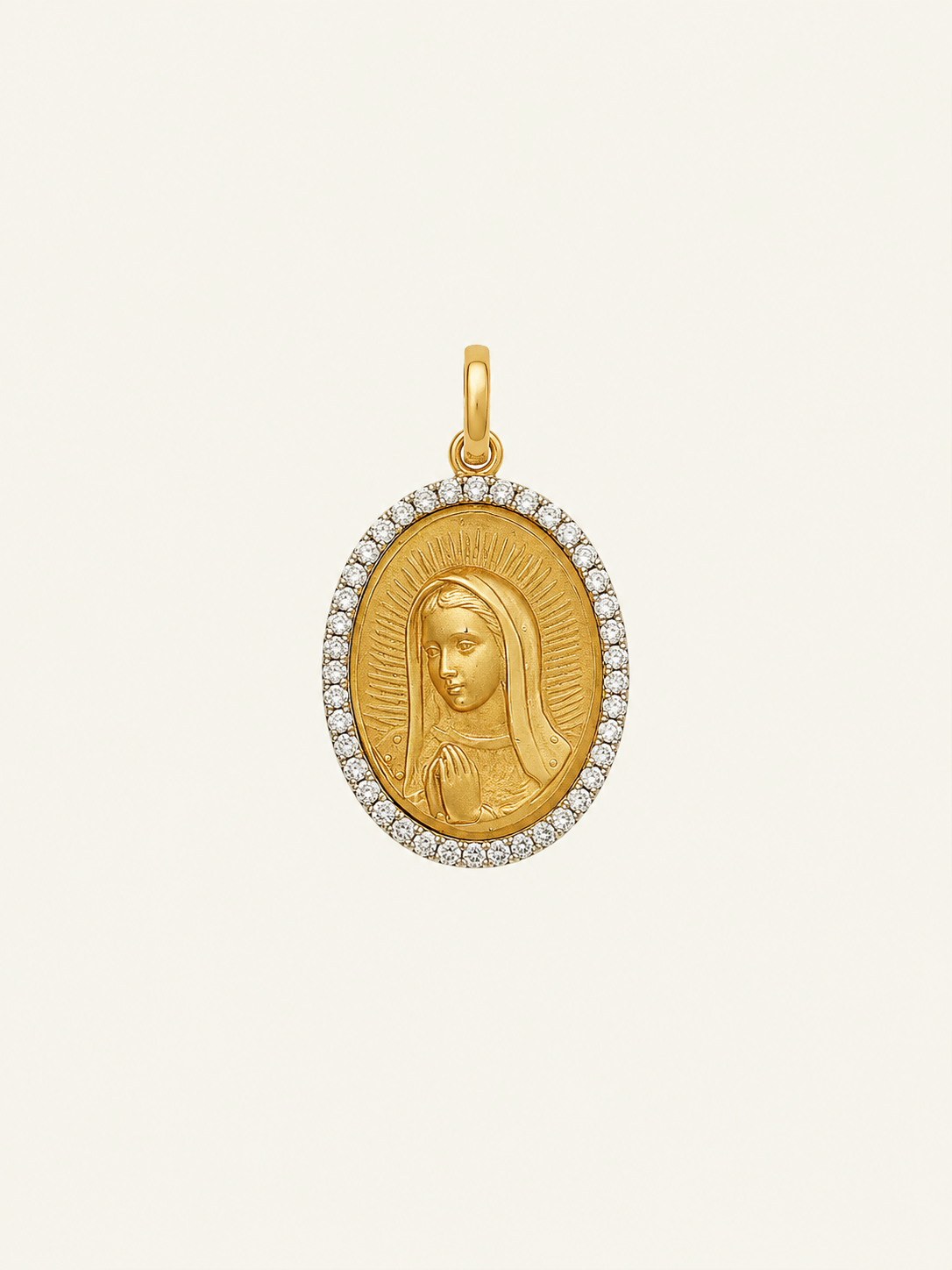 Medalla rostro de la Virgen de Guadalupe