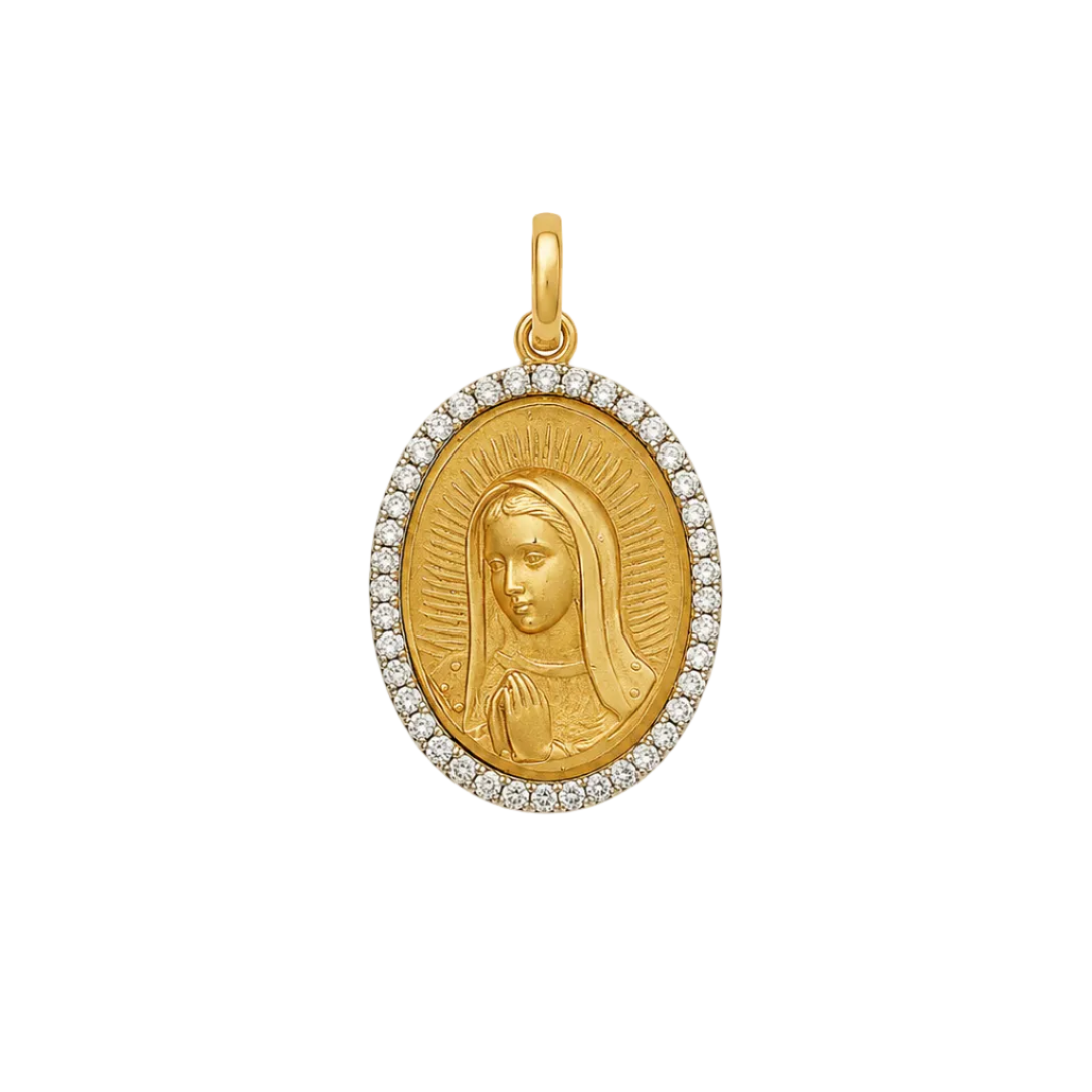Medalla rostro de la Virgen de Guadalupe